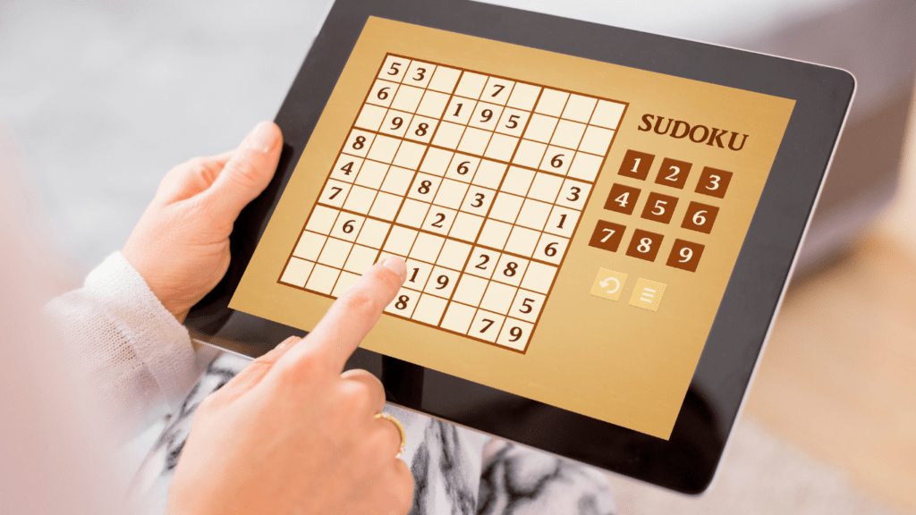 sudoku playing in a table