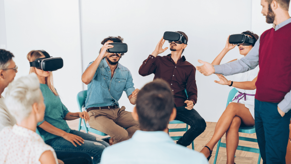 group of individuals playing VR Game