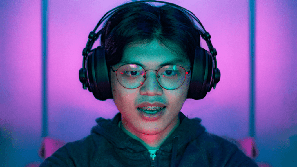 boy wearing gaming headset