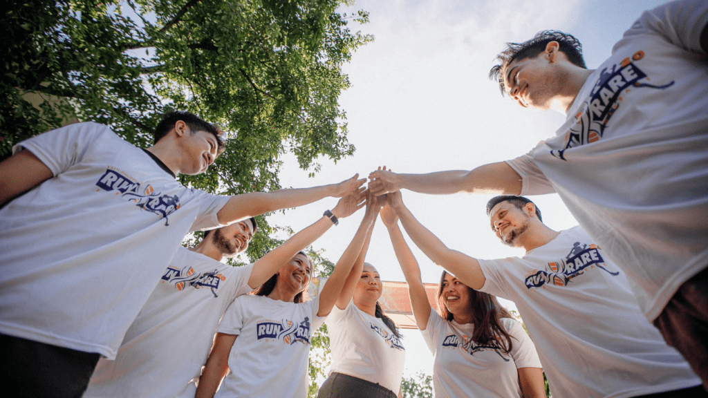 group of people doing fundraising