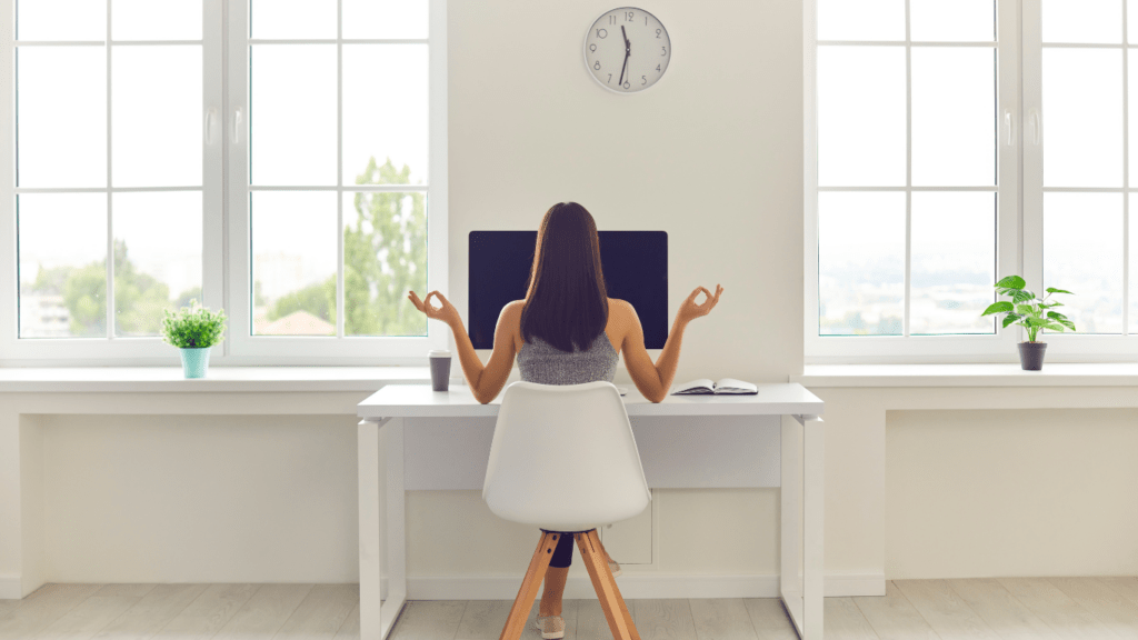 woman meditating